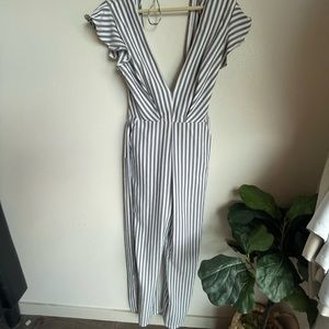 Women’s Pinstriped Jumpsuit
